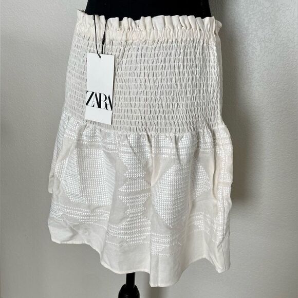 NWT Zara Linen Blend Short Skirt - Picture 11 of 12